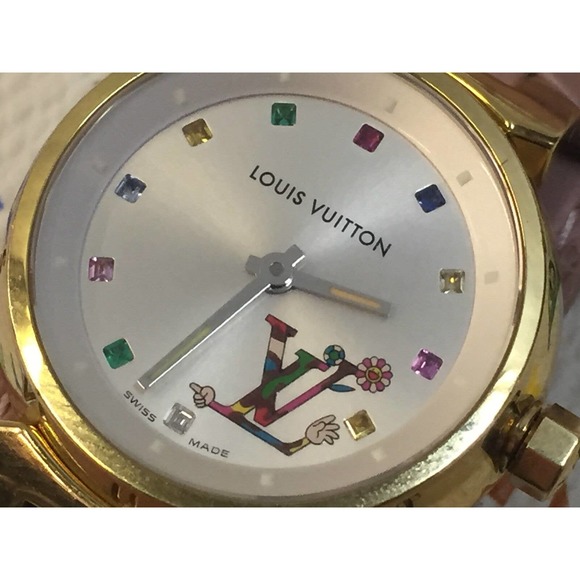 Louis Vuitton Multicolore Watch Tambour Takashi Murakami Monogram LV Vintage - Picture 4 of 16
